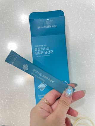 클린24시간 슬림앤유산균 1박스 (3.5g X 15포) — 5점을 준 리뷰어가 2022년 10월 올린 사용 사진