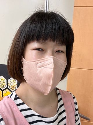애니가드 셋업메베마스크 (대형 4컬러 + 중형 4컬러) — 5점을 준 리뷰어가 2022년 4월 올린 사용 사진