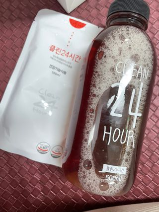 클린24시간 1BOX(5포) + 전용보틀(500ml) — 5점을 준 리뷰어가 2022년 10월 올린 사용 사진