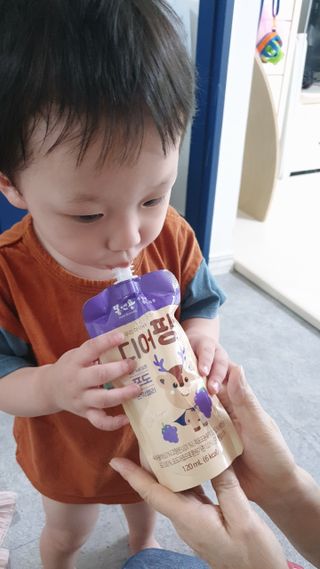 [몸엔용] 우리 아이 건강간식, 달콤한 녹용곤약젤리 디어팡 4종 — 5점을 준 리뷰어가 2021년 8월 올린 사용 사진