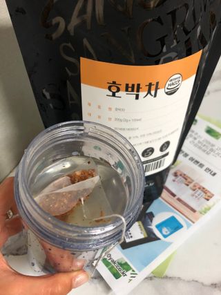 산그리메 국내산 호박차 100티백 대용량 삼각티백차 — 5점을 준 리뷰어가 2021년 6월 올린 사용 사진