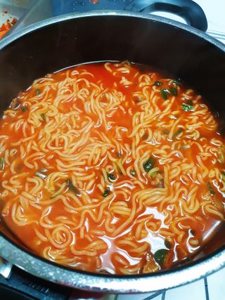 [풀무원] 자연은맛있다 정면, 백면, 홍면  세트 — 5점을 준 리뷰어가 2021년 4월 올린 사용 사진
