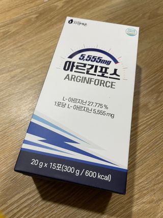 자연에온 아르긴포스 L-아르기닌 5555mg 스틱 15개입 1박스 — 4점을 준 리뷰어가 2022년 2월 올린 사용 사진