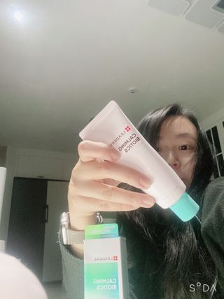 리더스코스메틱 리더스 카밍 바이오틱스 크림 마스크 — 4점을 준 리뷰어가 2021년 2월 올린 사용 사진