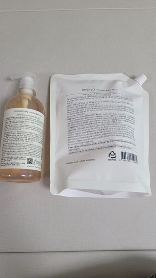 심플리오리빙 어니스트 주방세제 본품 500ml + 리필 900ml (코코넛향) — 4.5점을 준 리뷰어가 2022년 6월 올린 사용 사진