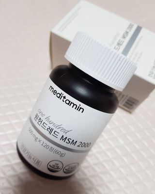 메디타민 원헌드레드 MSM 2000 — 5점을 준 리뷰어가 2021년 3월 올린 사용 사진