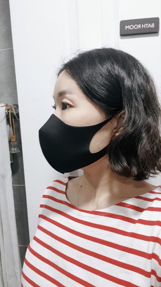 [에이블밤부] 리퓨어 쿠퍼 마스크 10color — 5점을 준 리뷰어가 2021년 2월 올린 사용 사진