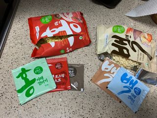 [풀무원] 자연은맛있다 정면, 백면, 홍면  세트 — 4점을 준 리뷰어가 2021년 4월 올린 사용 사진