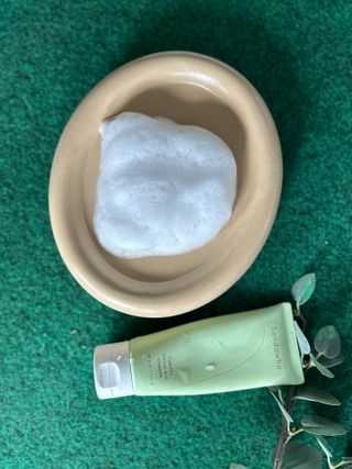 스킨큐어 산다화 울트라 젠틀 약산성 세안제 — 5점을 준 리뷰어가 2023년 3월 올린 사용 사진