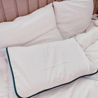 의식주의 비건 인증 오가닉 순면 베개 커버 레이어 커플 세트 — 5점을 준 리뷰어가 2023년 3월 올린 사용 사진