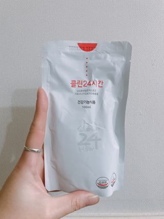 클린24시간 1BOX(5포) + 전용보틀(500ml) — 5점을 준 리뷰어가 2022년 12월 올린 사용 사진