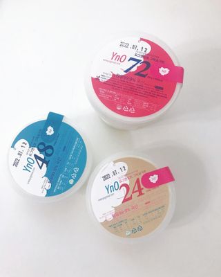 요그앤오트 그릭요거트 3종(그릭요거트24 150g + 그릭요거트48 150g + 그릭요거트72 320g) — 5점을 준 리뷰어가 2022년 7월 올린 사용 사진