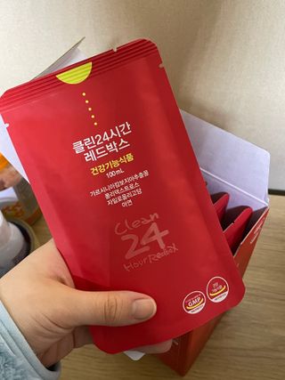 클린24시간 레드박스 1BOX(5포) + 전용보틀(500ml) — 5점을 준 리뷰어가 2024년 1월 올린 사용 사진