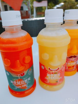 탐라원 제주의 맛, 몬딱주스 4종세트 - 한라봉몬딱주스, 천혜향몬딱주스, 청귤에이드, 당근몬딱주스 — 5점을 준 리뷰어가 2021년 8월 올린 사용 사진