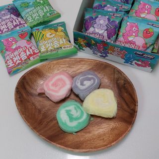 스낵스 포켓솜사탕 4가지맛 🍓딸기🍈멜론🍌바나나🍇포도 (총 20봉) — 5점을 준 리뷰어가 2024년 2월 올린 사용 사진