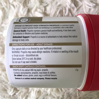 Swisse 스위스 고함량 프로폴리스 2,000mg 210정 — 5점을 준 리뷰어가 2021년 11월 올린 사용 사진