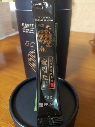 프리마인 자체 기업부설 연구소에서 찾아낸 건강한 수면의 비밀.  슬립토 플러스 30포 — 5점을 준 리뷰어가 2021년 9월 올린 사용 사진