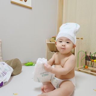 오브맘 밤 프리미엄 아기 기저귀 팬티형 밴드형 — 4점을 준 리뷰어가 2021년 1월 올린 사용 사진