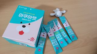 펫시랩 반려견용 액상 프리바이오틱스 아쿠아펫 — 5점을 준 리뷰어가 2021년 1월 올린 사용 사진