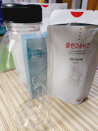 클린24시간 1BOX(5포) + 전용보틀(500ml) — 5점을 준 리뷰어가 2023년 6월 올린 사용 사진