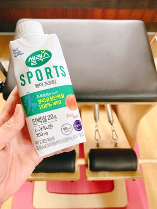 셀렉스스포츠 셀렉스 스포츠 웨이 프로틴 복숭아_ 330ml x 12팩 — 5점을 준 리뷰어가 2021년 4월 올린 사용 사진
