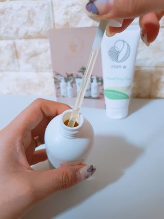 mom e 맘이 내추럴 베이비 케어 크림+바디오일 — 5점을 준 리뷰어가 2021년 1월 올린 사용 사진