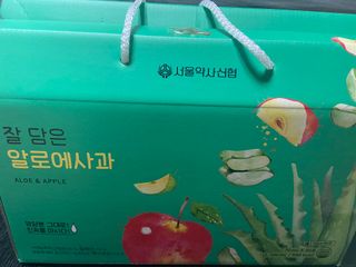 서울약사신협 잘 담은 알로애사과_70ml x 30포 — 5점을 준 리뷰어가 2021년 9월 올린 사용 사진