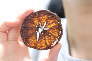 프루낵 제주감귤 초코12봉입 4종(화이트초코,다크초코,요구르트초코,콜라초코)  57.6g(4.8g*12봉입) !!! — 5점을 준 리뷰어가 2022년 11월 올린 사용 사진