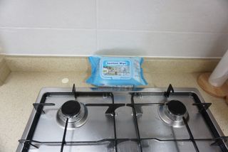 햅스 세균없는 주방 대형 2팩, HAPS sanitizer wipe — 4점을 준 리뷰어가 2022년 2월 올린 사용 사진