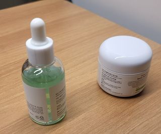 [녹산] 그린 솔루션 멀티 수분 앰플 + 그린 솔루션 멀티 수분크림 — 5점을 준 리뷰어가 2022년 10월 올린 사용 사진