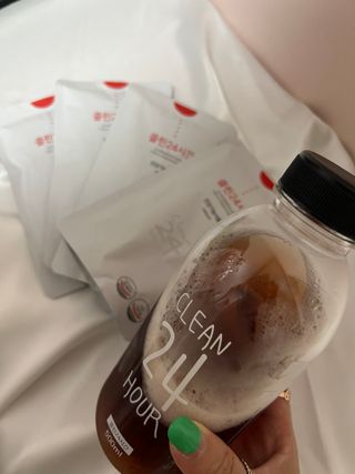 클린24시간 1BOX(5포) + 전용보틀(500ml) — 5점을 준 리뷰어가 2022년 8월 올린 사용 사진