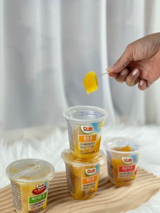 돌 MF[Dole] 파인애플컵/망고컵/복숭아컵 198g 6입X1박스 (맛 1가지 랜덤 발송) — 5점을 준 리뷰어가 2023년 6월 올린 사용 사진