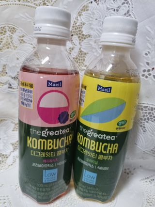 더그레잇티 콤부차 [매일유업] 더그레잇티 44kcal 콤부차 300ml *12개입 (오리지널 6개+베리리치 6개) — 5점을 준 리뷰어가 2023년 7월 올린 사용 사진