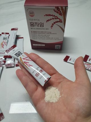 하루 1포로 콜레스테롤, 유산균, 고역가 소화효소까지 한번에 섭취! 다온바이오 홍자임 1개월분(30포) — 5점을 준 리뷰어가 2022년 11월 올린 사용 사진