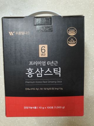 [푸름웰니스] 프리미엄 6년근 홍삼스틱 3mg x 100포 — 5점을 준 리뷰어가 2022년 2월 올린 사용 사진