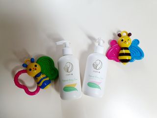mom e 맘이 내추럴 베이비 케어 샴푸앤바스+로션 — 5점을 준 리뷰어가 2021년 1월 올린 사용 사진