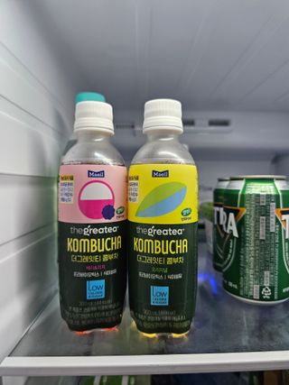더그레잇티 콤부차 [매일유업] 더그레잇티 44kcal 콤부차 300ml *12개입 (오리지널 6개+베리리치 6개) — 5점을 준 리뷰어가 2023년 7월 올린 사용 사진
