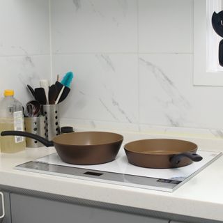 모멘토 마론 프라이팬 26cm 3종 (26cm팬/26cm웍팬/호환 스티머+돔뚜껑) — 5점을 준 리뷰어가 2022년 9월 올린 사용 사진