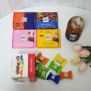 리터스포트 컬러풀 버라이어티 2종, 넛셀렉션 1종, 카카오셀렉션 1종, 초코큐브 초콜릿믹스 — 5점을 준 리뷰어가 2021년 1월 올린 사용 사진
