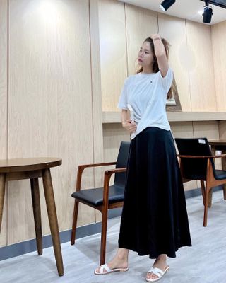 더그린랩 WOMEN TWIST MODAL SHORT SLEEVE — 5점을 준 리뷰어가 2023년 6월 올린 사용 사진