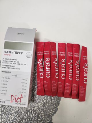 [큐라에스] 최신 다이어트 원료! 6중 기능성 더블컷팅 126g(2주일 분) — 5점을 준 리뷰어가 2023년 12월 올린 사용 사진