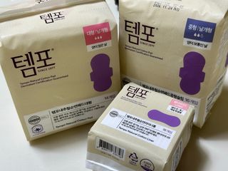 N[템포] 템포 패드 내추럴 순면 생리대 SET(중형 슬림 + 대형 + 라이너) — 5점을 준 리뷰어가 2024년 2월 올린 사용 사진