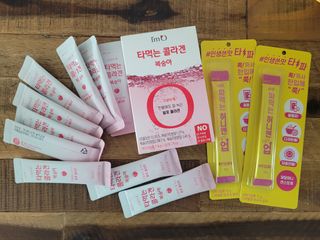 [음료수 대신 가능!]  빠르게 흡수되는 아임오 타먹는 콜라겐 1박스 — 5점을 준 리뷰어가 2023년 3월 올린 사용 사진