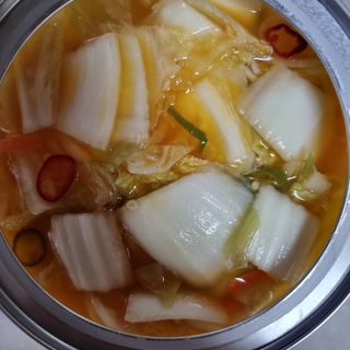 셰프애찬 단호박 백김치 1kg — 5점을 준 리뷰어가 2022년 10월 올린 사용 사진