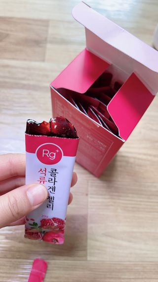 함초록 Rg+ 석류콜라겐젤리 — 5점을 준 리뷰어가 2021년 4월 올린 사용 사진