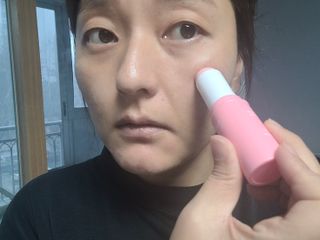 스킨큐어 산다화 카멜리아 안티 링클 멀티밤 — 4점을 준 리뷰어가 2023년 1월 올린 사용 사진