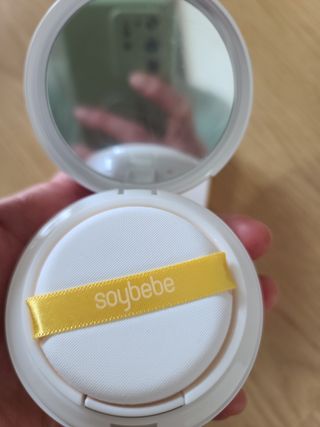 소이베베X신비아파트 모이스쳐 선팩트 SPF50+ PA+++ — 5점을 준 리뷰어가 2023년 4월 올린 사용 사진