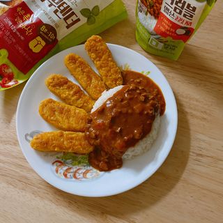 [풀무원] 식물성고기_두부크럼블덮밥소스3종, 두부텐더 — 5점을 준 리뷰어가 2021년 4월 올린 사용 사진