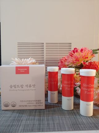 [슬림드랍 석류맛] 건기식 다이어트 보조제 겸 비타민 — 5점을 준 리뷰어가 2022년 2월 올린 사용 사진
