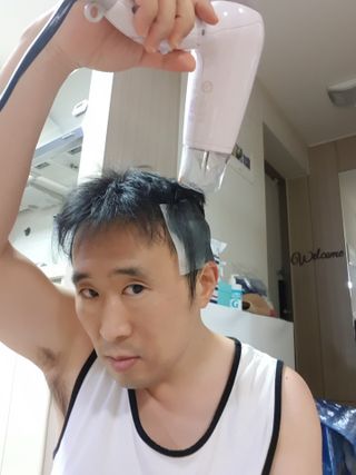 블랙몬스터 다운펌 프로 키트 — 5점을 준 리뷰어가 2021년 8월 올린 사용 사진